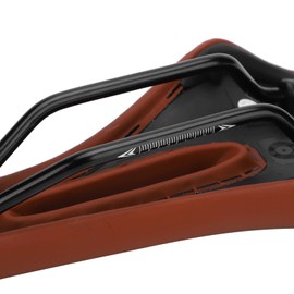 Joyzan Bicycle Seat, Comfort Ventilated Bike Seat Cushion Shock Absorbing Saddle Hollow Design Cycling Accessory for Stationary Bike Mountain Bike Road Bike(Brown)