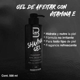 Gel De Afeitar Para Barberia Level 3 Ice Hidratante 500ml