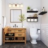 QEEIG Bathroom Shelves Over Toilet - Wall Mounted Floating Shelves