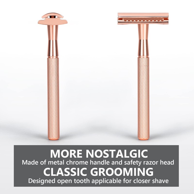 Safety Razor for Men and Women with Razor Stand,All Double