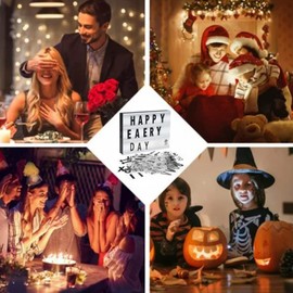 Cinema Light Box,LED Backlit Light Box Sign with 96 Lettering Sticker,Light Up Numbers Letters Board,11.8x8.7x1.7in Decorative Marquee Sign Board for Party,Shop Display,Wedding Present