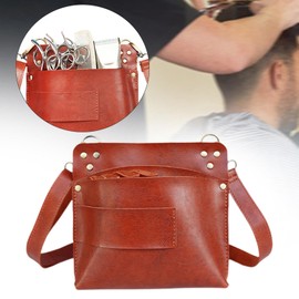 Milageto Salon Tools Bag Stylist Tools Bag with Shoulder Belt Large Capacity Hair Clipper Bag Scissor Pouch for Hair Stylist, Brown