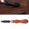 Leather Groover, Adjustable Wood Handle Push Groover Leather Gouge, V