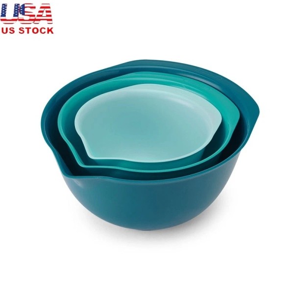Unbranded Professional Mixing Bowl Set Non-Slip Base Easy Pouring Kitchen