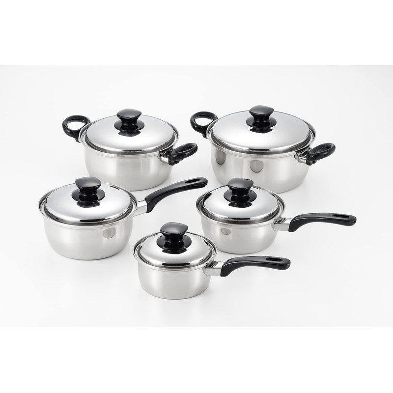 Bestco SJ-3144 SJ-3144 Single Handle Saucepan, Stainless Steel, 3-Layer Steel,