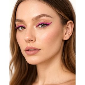 Erinde Rose Delineador Líquido Waterproof, Lápiz de Ojos Metálico, Fórmula Antimanchas de Larga Duración, Alta Pigmentación, Acabado Mate Intenso, Delineador de Precisión No Transfiere,#212