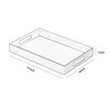 KEVJES Glossy White Acrylic Serving Tray with Handles-Butler Trays for