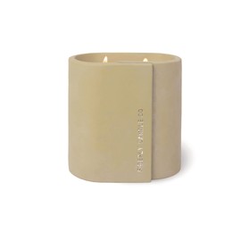 Paddywax Scented Candles Cirque Collection Soy Wax Candle in Oval Concrete Container, 12-Ounce, Green Bamboo
