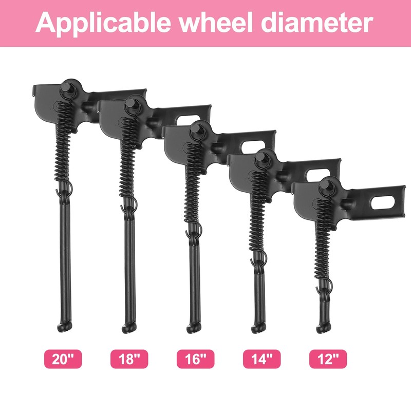 sourcing map Back Bike Kickstand for 12 Inch Wheel Bicycle