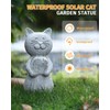 Solar Cat Outdoor Statues for Garden-Outside Decor