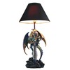 ICE ARMOR 24.5" Fantasy Collectible Dragon Statue Table Lamp Wrap