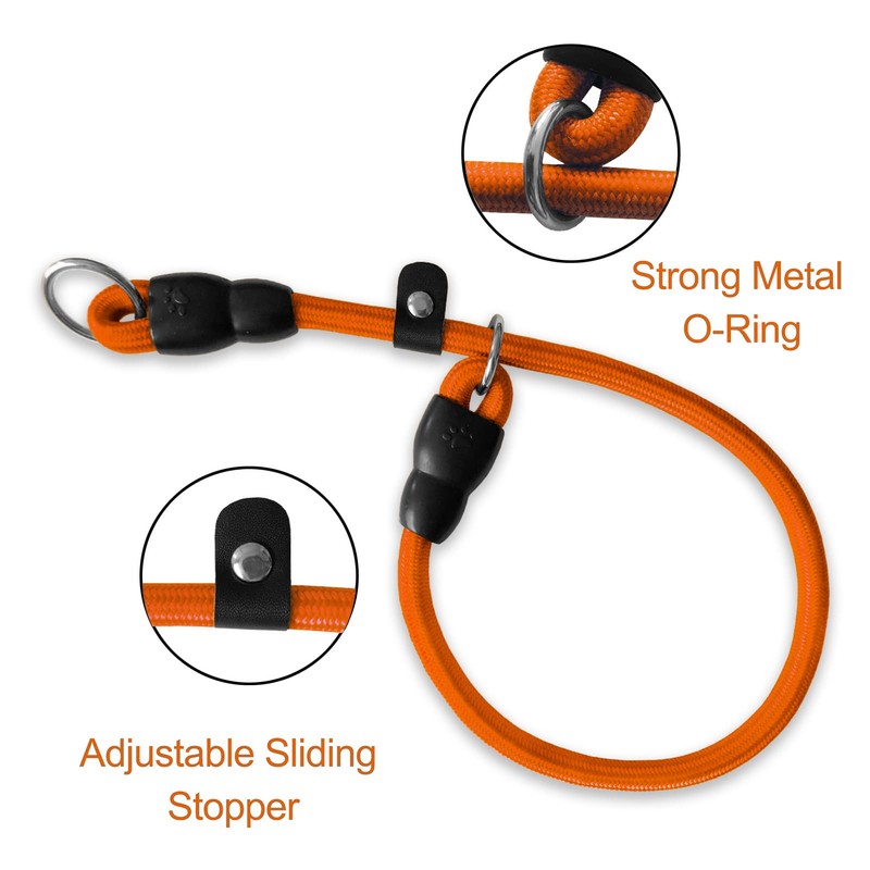 Mystercome Slip Collar, Dog Choker Collar, Nylon Dog Training Collar