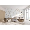 Murwall Gold Wall Decal Peel and Stick | Geometric Line