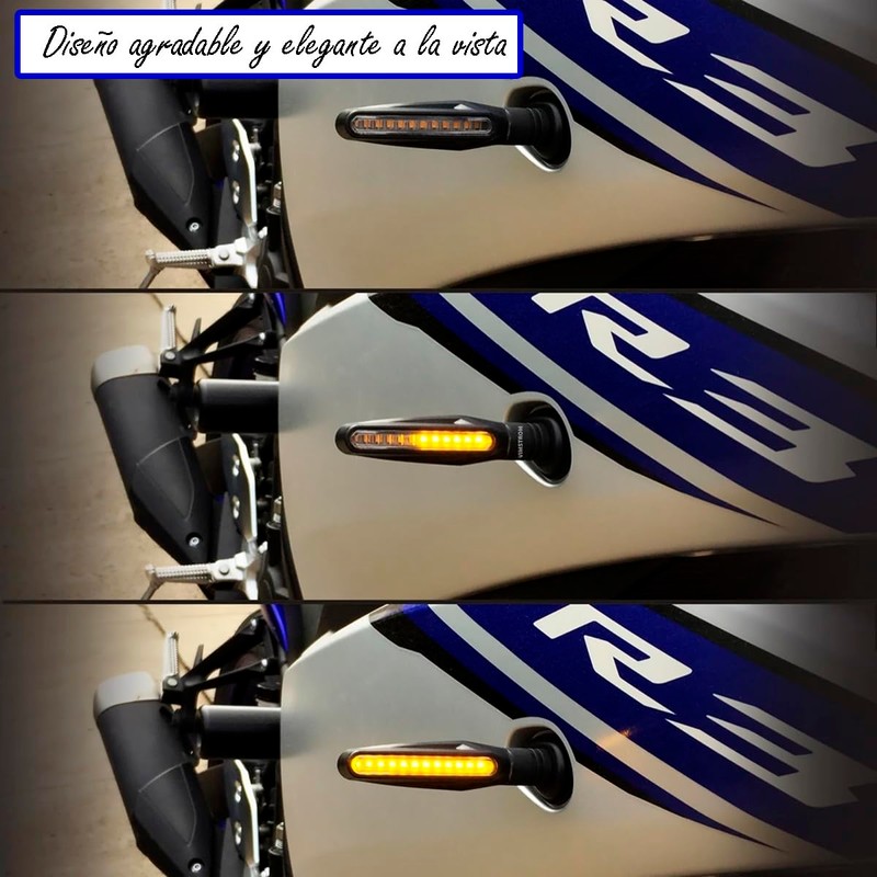 Set 4 Piezas De Luces Direccionales Intermitentes LED Para Moto