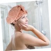 WOONEKY Coral Fleece Hair Dry Cap 3pcs Set Shower Drying