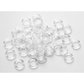 Café Curtain Rings 50pcs Clear Plastic Rings for Roman Shades 5/8"(16mm)
