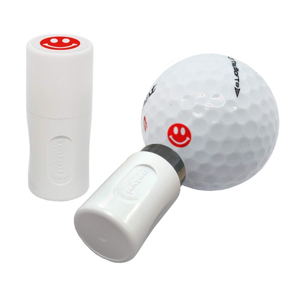 Golf Ball Stamper/Marker. Smiley Red