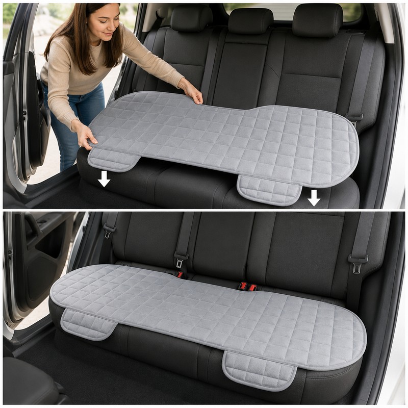 Universal Car Seat Cover Cushion Pad – Soft Flocking Fabric