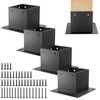 4x4 Stainless Steel Deck Post Base 4pcs | Internal 3.5"X3.5"|