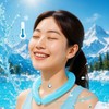 (2nd generation) 4 colors ice cooling cool scarf neck cooler cold climbing neckband ice necklace basic plus smile purple 3ea