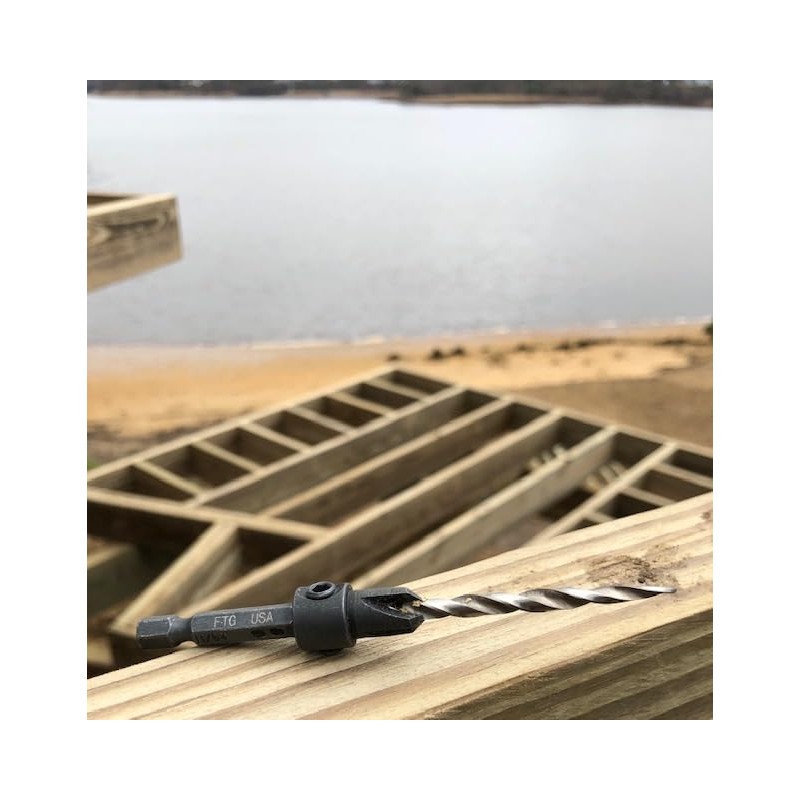 FTG USA Countersink Drill Bit for Wood with Tapered Drill