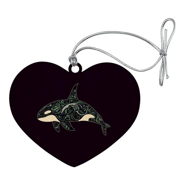GRAPHICS & MORE Killer Whale Orca with Waves Heart Love