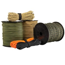 Paracord Planet Wilderness Cord – Lengths from 10 to 1000 Feet – Woodland Camo 50 ft Hanks