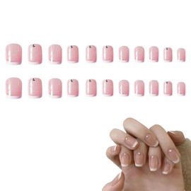 UV Gel Strips, 22PCS UV Gel Nagelfolie, Nagelsticker, Nagelfolie Selbstklebend, Gel Nail Stickers, Gellack Wraps für Nagel, Rosa Verlauf mit Glitzer Gel-Nagelaufkleber für Hände, Nagelfolie Härtend