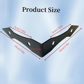10Pcs Furniture Metal Corner Guards Vintage, Black Furniture Corner Guards Corner Bracket Decorative for Home Edge Corner Hardware Accessories