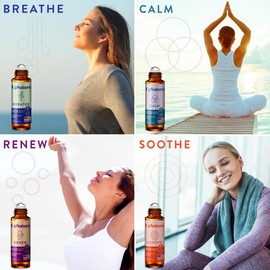 UpNature UpNature Organic Tea Tree Oil + Relaxation Essential Oil Roll On Set (Breathe, Calm, Renew, Soothe) Self Care Gifts for Women & Men