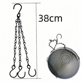 Changyeah Hanging Basket Chains, Metal Hanging Chain, Pack of 6 Hanging Baskets, Hanging Chain Chains, 3-Layer Metal Chain, Replacement Chain, Hanger, Hanging Basket Chain for Flower Pots, Bird Cages