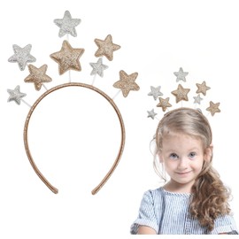Christmas Star Headband, Christmas Hair Accessories, Christmas Star Hair Hair Hoop, Xmas Cute Star Hair Hoop for Women and Girls Christmas Happy New Year Birthday Party Fancy Dress Party Decoration