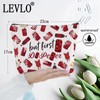 LEVLO Funny Drinks Lover Cosmetic Make Up Bag Drinks Fans