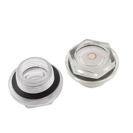 uxcell 26mm Threaded Dia Air Compressor Plastic Oil Liquid Sight Glass 2 Pcs