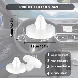 12 PCS Brake Switch Stopper, Brake Switch Stopper, Car Truck Auto Brake Pedal Pad Brake Light Switch Stopper Brake Switch Pad Automotive Clutch Pedal Stopper 90541-06036 (White）