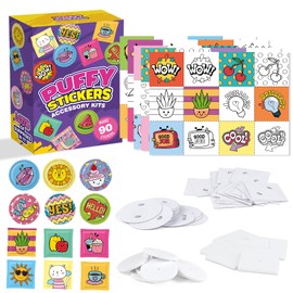 Hewaurorion 3D Sticker Maker Refill Pack for Kids, Create DIY Puffy Stickers, Arts & Crafts Supplies with 90 Sheets, Make Your Own Stickers for Boys Girls Ages 6-10
