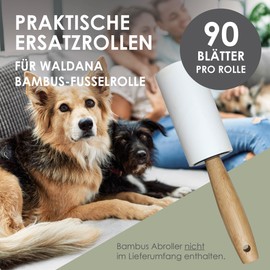 Waldana 8 x Replacement Lint Roller, 90 Sheets (720 Sheets) Lint Rollers, Pet Hair, Clothing, Lint Roller, Clothes Roller, Pet Hair, Cat Hair, Dog Hair