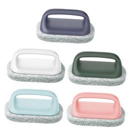 Minkissy Sink Sponge Kitchen Scrubber 5 Pcs Dish Sponge Brush Kitchen Cleaning Brush Fiber Handle Dish Washing Scrubbers Random Color