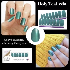 Color Street HOLY TEAL-EDO ~ Color Street Nail Polish Strips ~ RETIRED•RARE•H