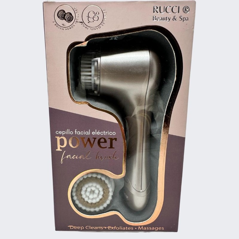 Water-Resistant Facial Cleansing Spinning Brush 2 Exfoliating Brush Heads -