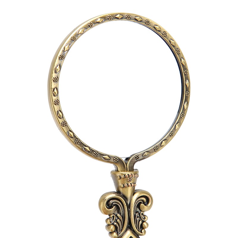 3X Retro Magnifying Glass Handheld Portable Exquisite Magnifying Glass for