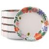 Party Solids Floral Spring Paper Plates Disposable Heavy Duty 8.5