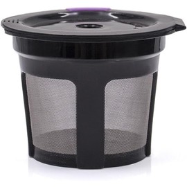 Black Reusable Coffee K-Cup Filter Baskets for 1.0 and 2.0 Brewers, Coffee Capsule Plastic Filter, 20ml K Cup Coffee Pod Reusable Coffee Filters with 20 Pcs Filter Paper, for Office Coffee Shop