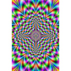 Studio B Laminated Psychodelic Pulse Poster Print, 24 by 36-Inch