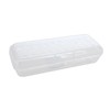 BAZIC Plastic Pencil Case 8" Storage Box, Clear Color, Hard