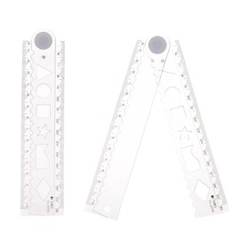 HARFINGTON 2pcs Unbreakable Clear Rulers 30cm PVC Shatterproof Folding Flexible Ruler for Classrooms Home Office, Transparent