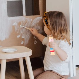 Wooden Knitting Loom 2pcs French Knitter Tool Knitting Spool Cartoon Doll Shape Wood Knitting Tool Yarn Wool Bead Jewelry Maker for DIY Weaving Knitting Carfts Supplies Crocheting