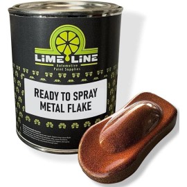 LiME LiNE Orange Iridescent Metal Flake Ready to Spray Automotive Basecoat 1 pt
