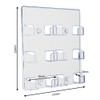6 Compartment Business Card Holder for Wall Mounting