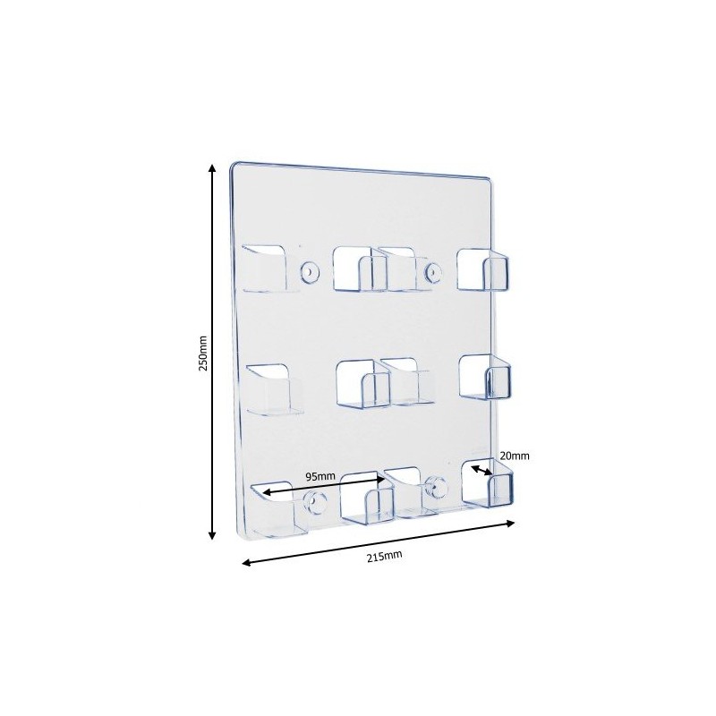 6 Compartment Business Card Holder for Wall Mounting